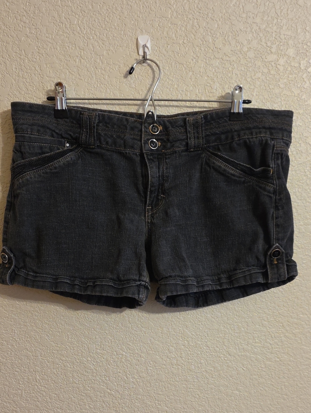 Womenβs Black Denim Shorts